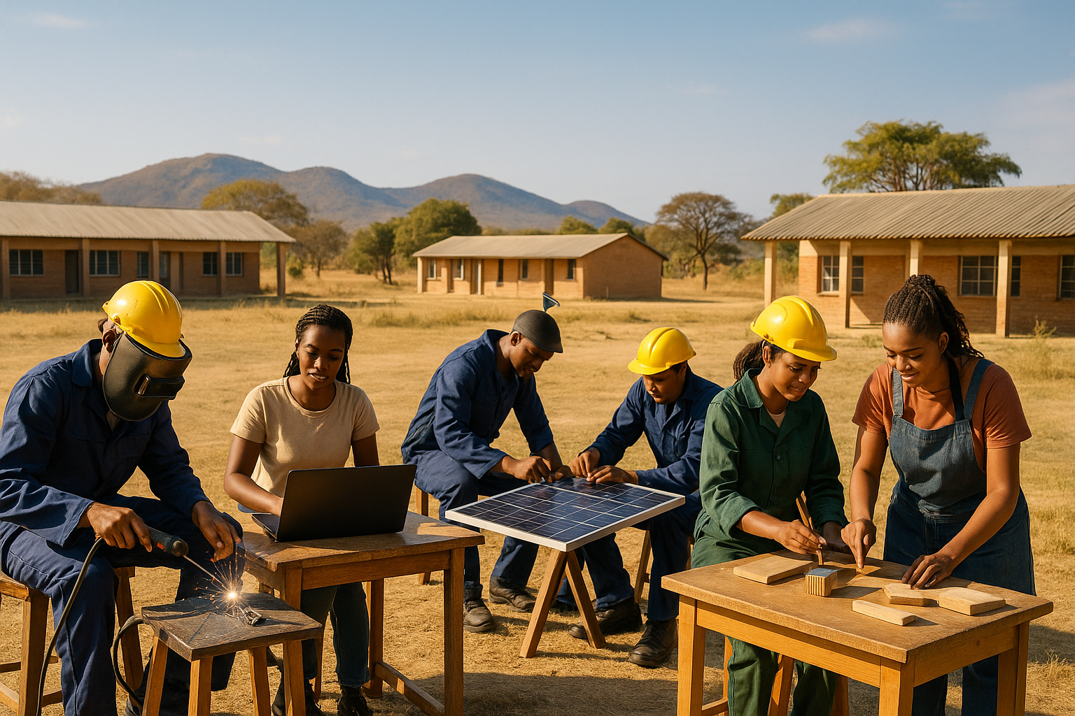 BIT students learning practical skills on campus